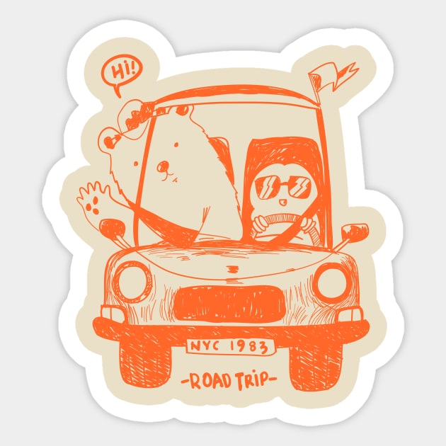 Road Trip Sticker by AttireCafe